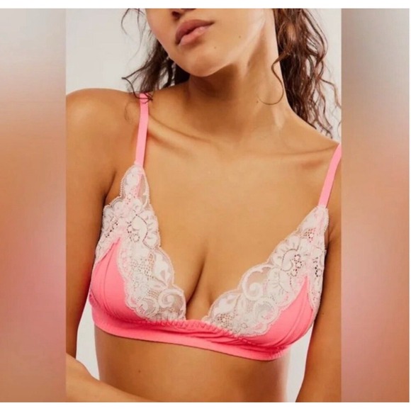We Are HAH Free People On the Double Bralette Bubblegum‎ Size Small NWT - Picture 1 of 4